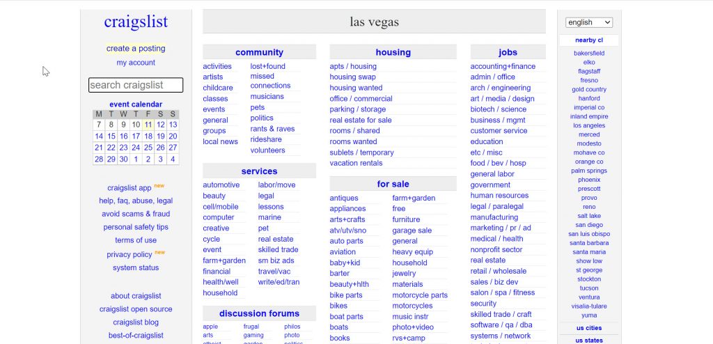 Best Free Advertising Sites: Craigslist