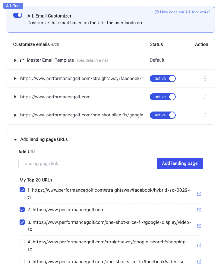 AI email writer segmentation