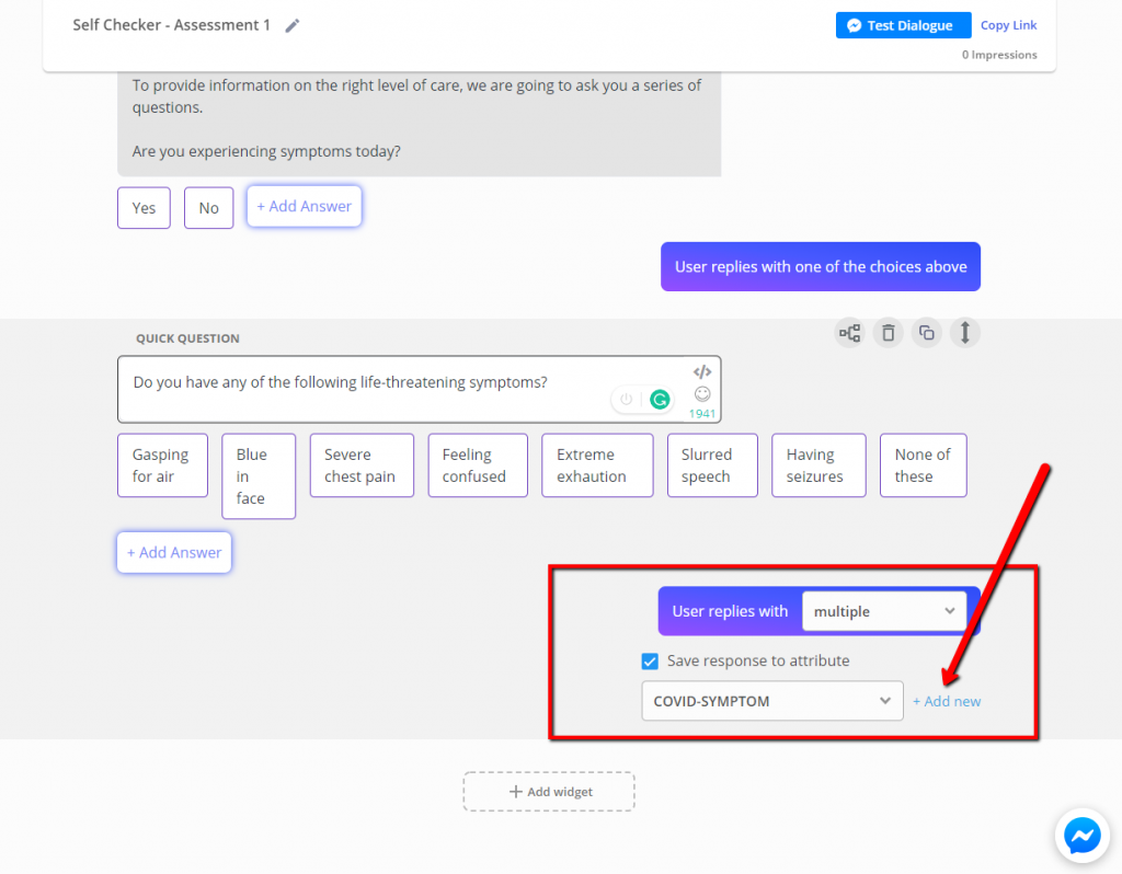 covid-19 self checker chatbot