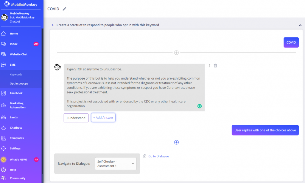 health checker chatbot